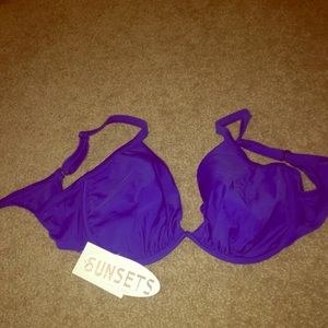 Padded BLUE underwire bikini top